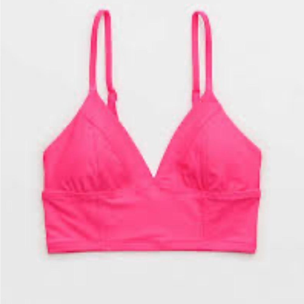 Aerie ruffle longline bikini top